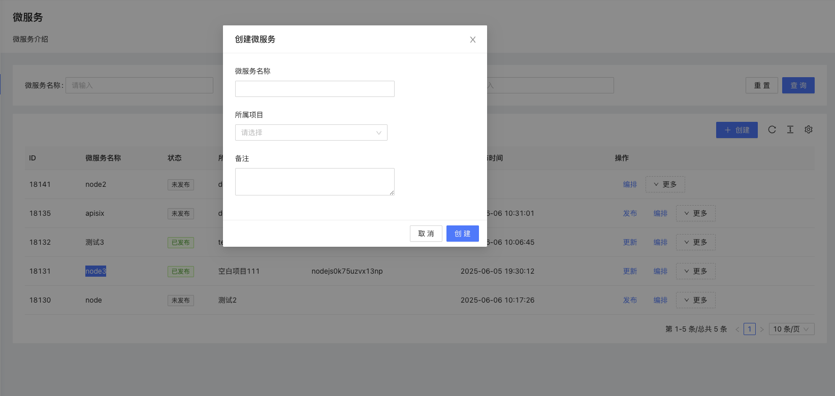 创建数据微服务